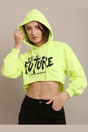 NoBarr Women Typography Printed Hooded Cotton Sweatshirt
