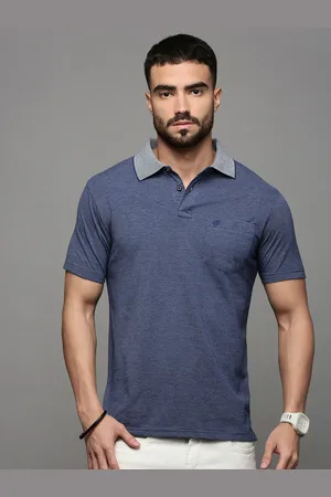 ONN Men Abstract Printed Polo Collar Cotton T-shirt