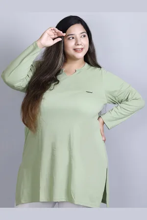 Cupid Women Solid Mandarin Collar Cotton Top