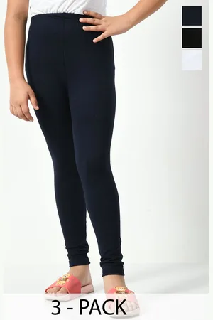 KAYU Girls Pack Of 3 Churidar-Length Leggings