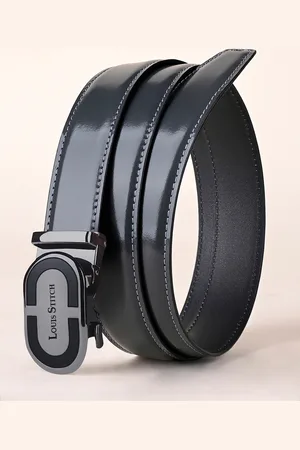 LOUIS STITCH Premium VT Leather Men Auto Lock Buckle Belt