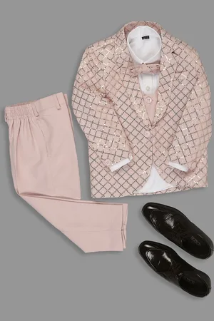 YK Boys Five Piece Suit With Embroidery Shirt.