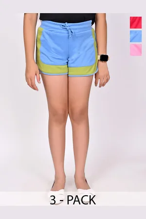 BAESD Pack Of 3 Girls Mid-Rise Cotton Shorts