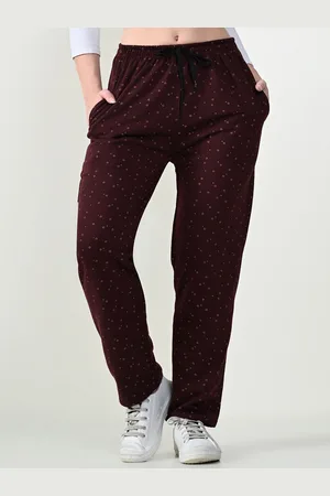 BAESD Women Printed Mid-Rise Straight Fit Regular Trousers