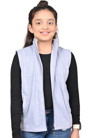 BAESD Girls Mock Collar Solid Fleece Casual Open Front Jacket