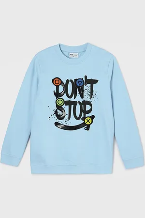Lifestyle Boys Typography Printed Round Neck Cotton Pullover Sweatshirt