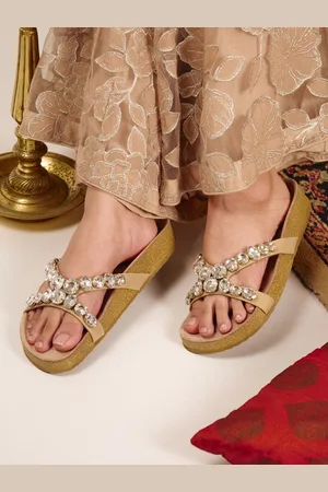 CAÏ Women Bejewelled Sliders