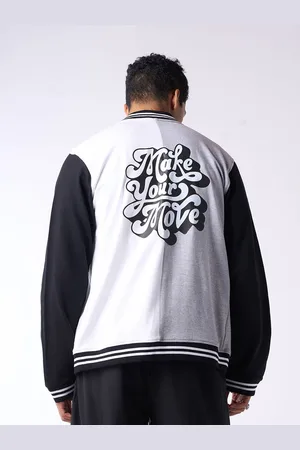 IZF Men Geometric Denim Jacket with Patchwork