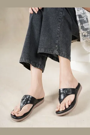 Mast & Harbour Women Slip-On Open Toe Flats