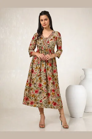 Soch Women Floral Print A-Line Midi Dress