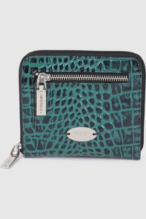 Hidesign Women JUPITER Animal Textured Patent Leather Zip Around Wallet