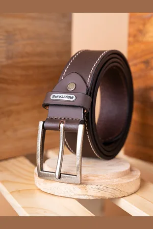 Red Tape Men Brown Leather Formal Belt