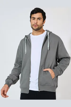 Styli Men Relaxed Zipper Eco-Earth Fleece Hoodie