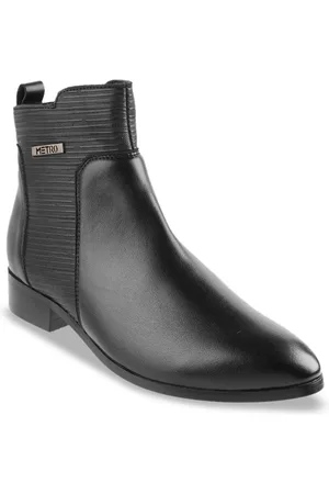 Metro Women Casual Block-Heeled Boots