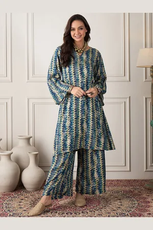 InWeave Women Abstract Printed Kurta With Palazzo