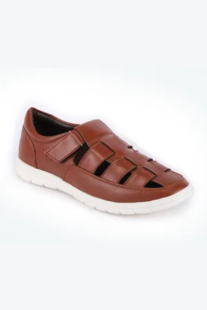 Duke Men Tan Brown Shoe-Style Sandals