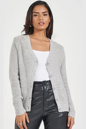 Styli Women Regular Length Regular Fit Golden Button Cardigan