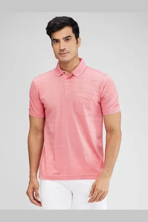 Park Avenue Men Self Design Polo Collar Cotton T-shirt