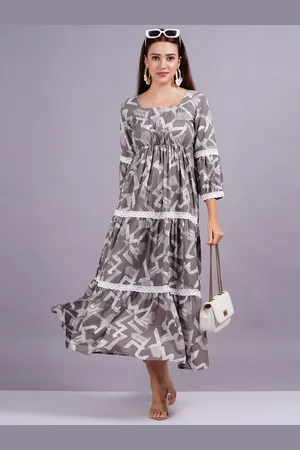 Kalini Self Design Printed Maxi Dress