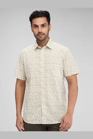 ColorPlus Men Floral Printed Cotton Tailored Fit Opaque Casual Shirt