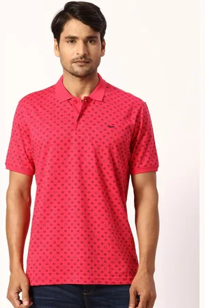 Park Avenue Men Geometric Printed Polo Collar Cotton T-shirt