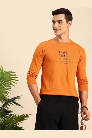 Mast & Harbour Men Typography Printed Pure Cotton Bio Finish T-shirt