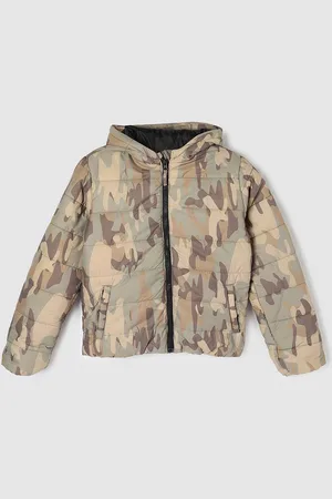 Max Collection Boys Camouflage Printed Puffer Jacket