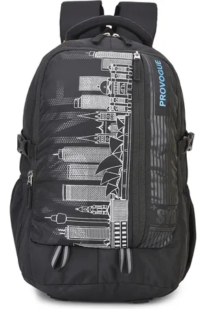 Provogue Unisex Black & White Graphic Backpack