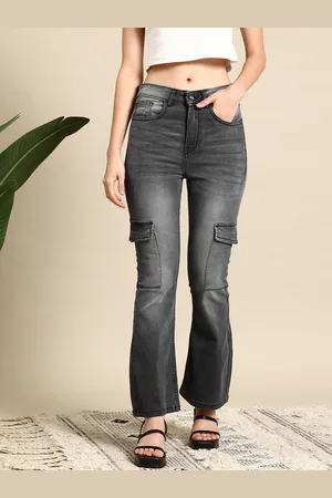 Mast & Harbour Women Whiskers & Chevrons Flared Fit Jeans