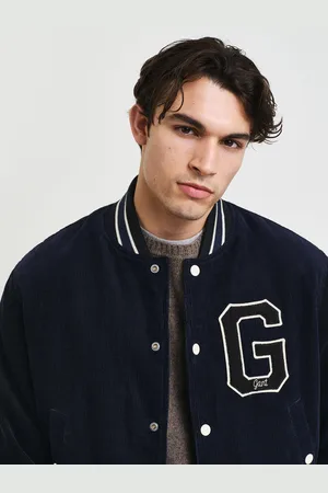 GANT Men Women Stand Collar Cotton Bomber Jacket