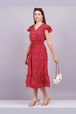 Kalini Women Floral Printed Fit & Flare Midi Dress