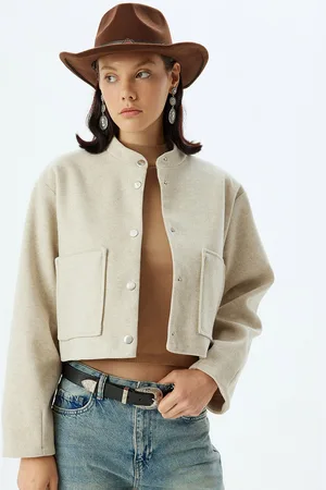 Koton Women Crop Bomber Jacket