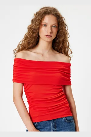 Koton Women Solid Off-Shoulder Tube Top