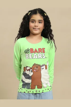 Kidsville Girls Graphic Printed Round Neck Cotton T-shirt