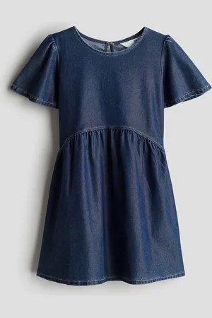 H&M Girls Denim-Look Jersey Dress