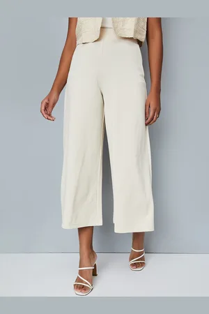 Max Collection Women Solid Wide Leg Trouser