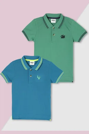 Max Collection Boys Pack of 2 Solid Polo T-shirt