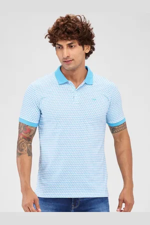Park Avenue Men Conversational Printed Polo Collar Cotton T-shirt