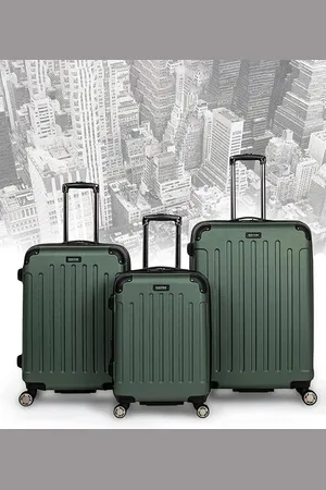 Kenneth Cole Set Of 3 Textured Large, Medium & Cabin Trolley Bags