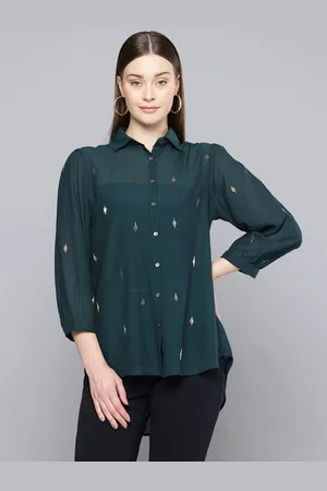Scouph Embellished Semi Sheer Party Shirt