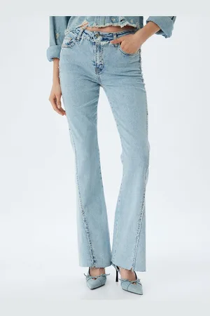 Koton Women Skinny Fit Bootcut Trousers