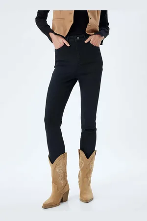 Koton Women Skinny Fit High-Rise Cotton Joggers