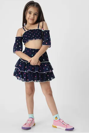 Nauti Nati Girls Printed Top with Skirt