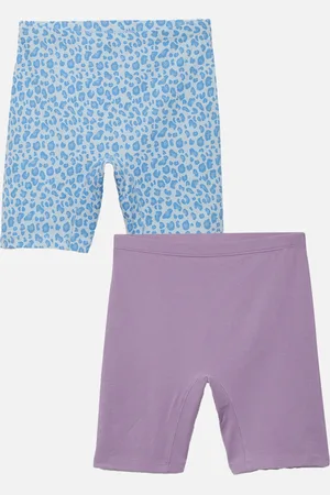 mackly Girls Pack Of 2 Printed Mid-Rise Shorts