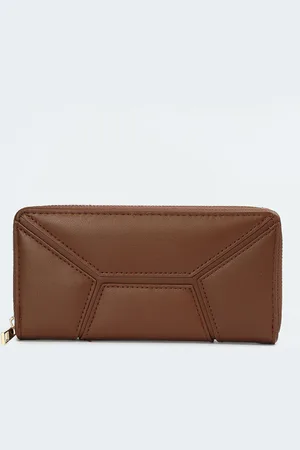 Max Collection Women Textured Quilted PU Zip Around Wallet