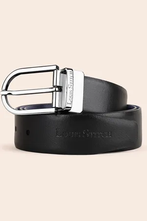 LOUIS STITCH Men Textured Leather Reversible Formal Belt