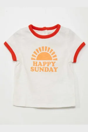 KIABI Boys Graphic Printed Pure Cotton T-shirt