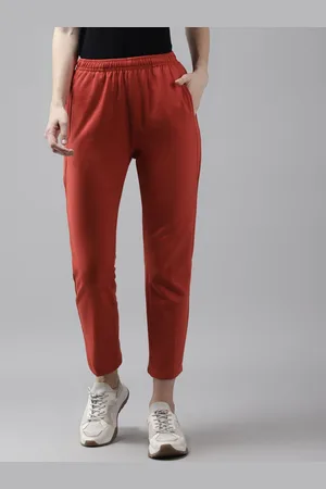 Cayman Women Straight Fit Pure Cotton Cropped Track Pants