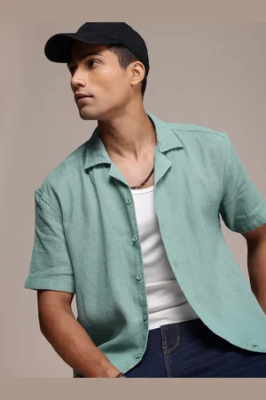 Roadster The Life Co. Pure Cotton Relaxed Fit Knitted Casual Shirt
