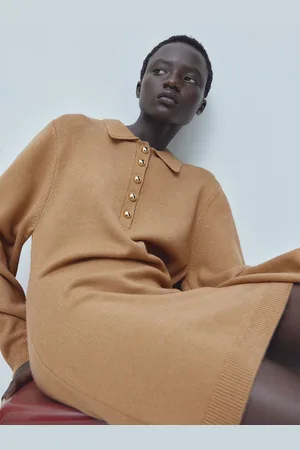H&M Women Fine-Knit Collared Dress